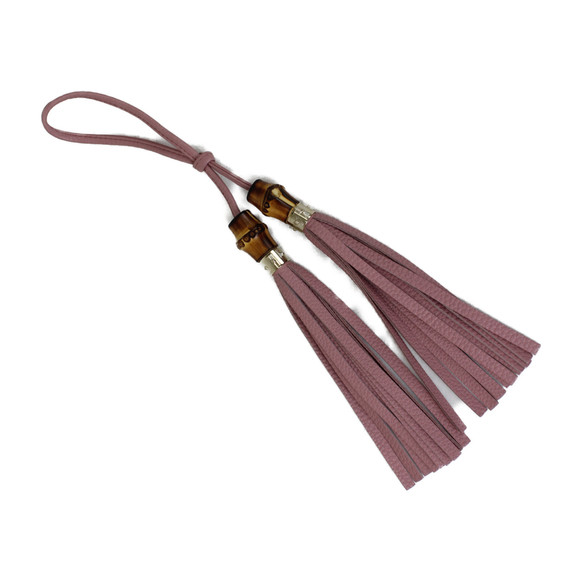 Gucci Bamboo Tassel Bag Charm Pink Leather - Picture 1 of 3